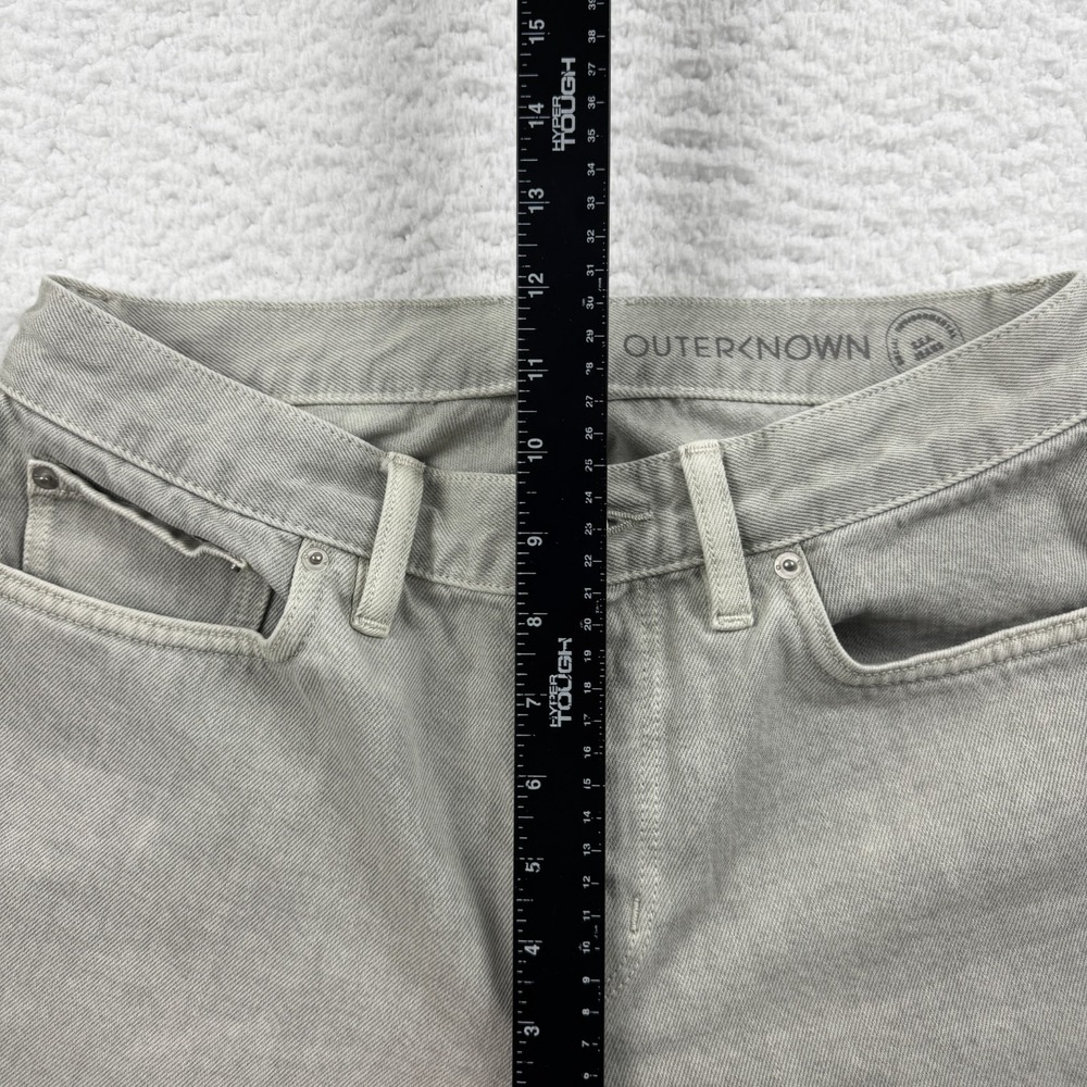 Outerknown Jeans Mens 30x34 Sage Gray Mid Rise Drifter Tapered Fit Preppy - Picture 6 of 12
